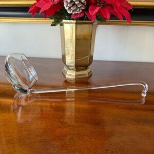 Vintage Riekes Crisa Moderno Festival Punch Bowl Ladle Long 13" Hand Blown